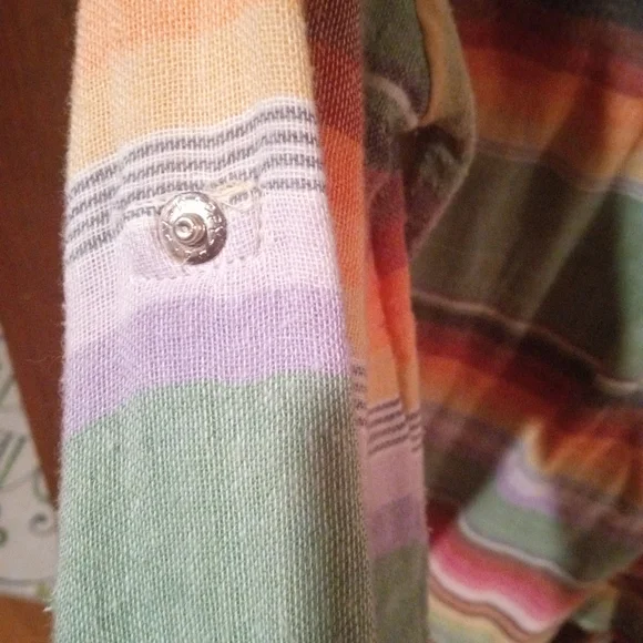 Tasha Polizzi Multicolor Striped Button Down Shirt - Picture 6 of 12